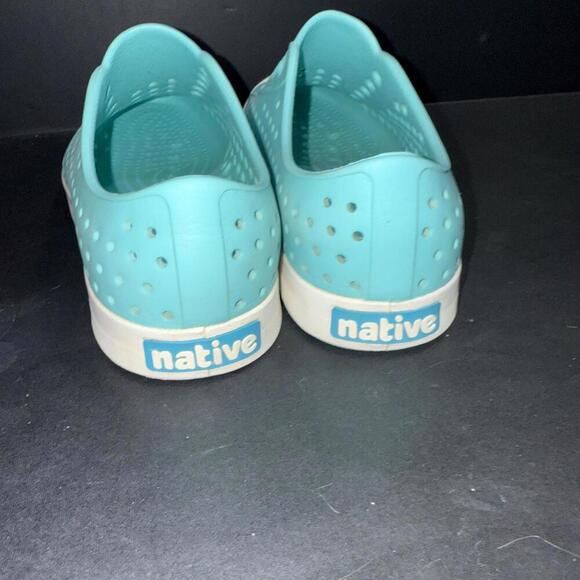 Native Adult Unisex Jefferson Waterproof Outdoor Aqua Blue Slip-On Shoes W8 M6 - Picture 12 of 13